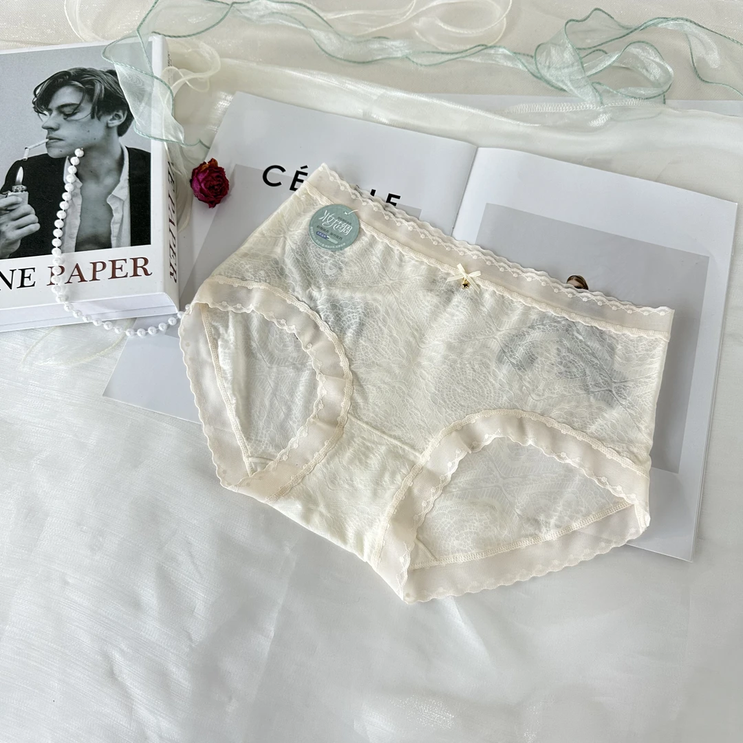 3077自留好穿妆舒适透气中腰夏季薄裸感无痕冰丝三角内裤女三角裤