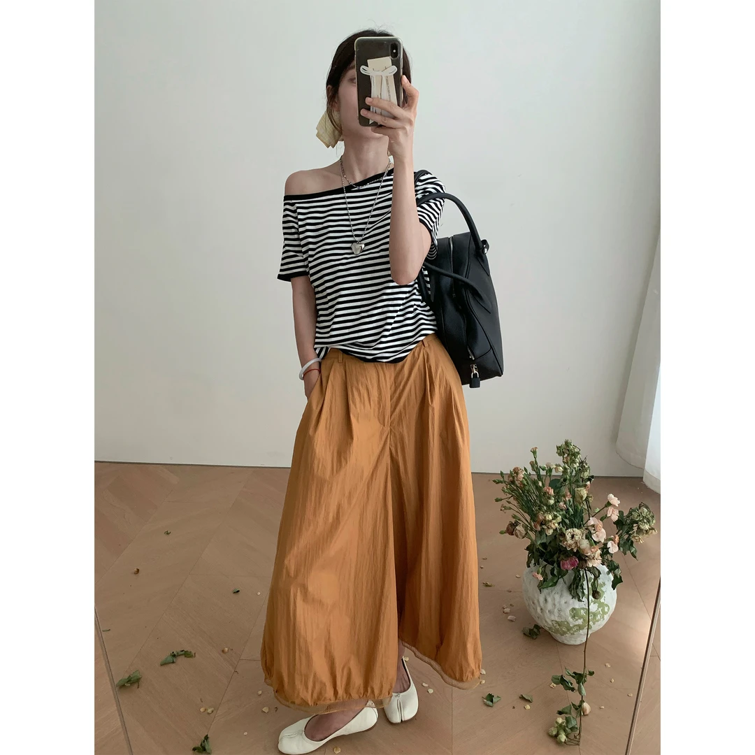 「南瓜灯笼裤」夏日轻薄阔腿南瓜裤