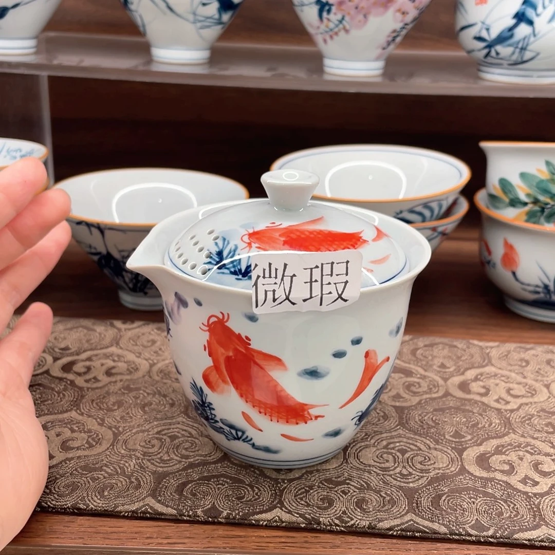 微瑕釉下彩纯手绘