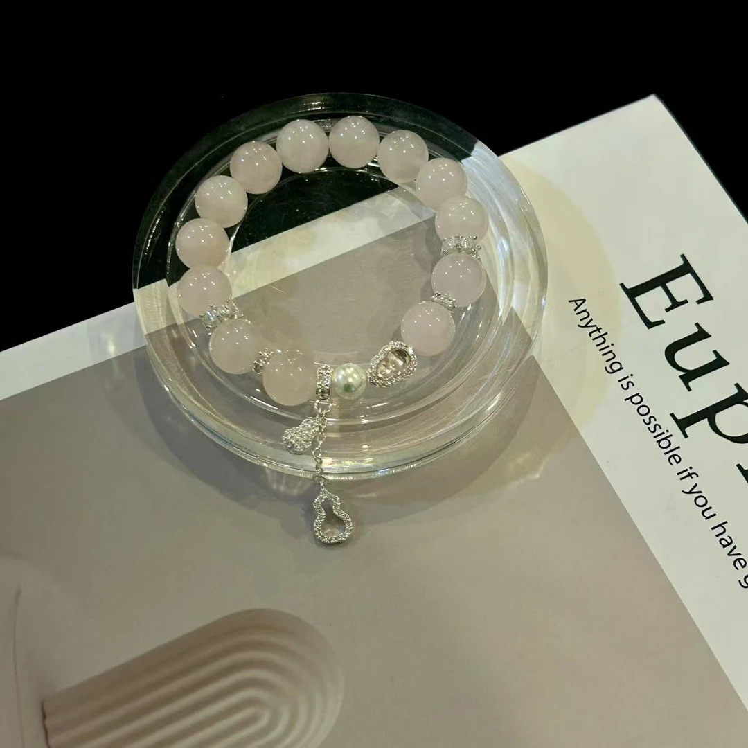 YIMI 天然水晶粉水晶手链x1958（12mm）