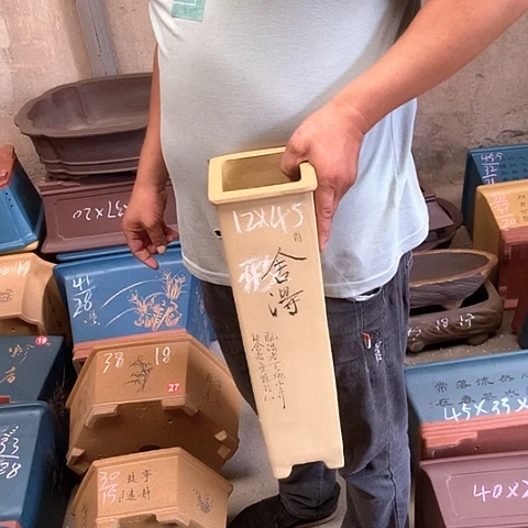 紫砂花盆手工艺品