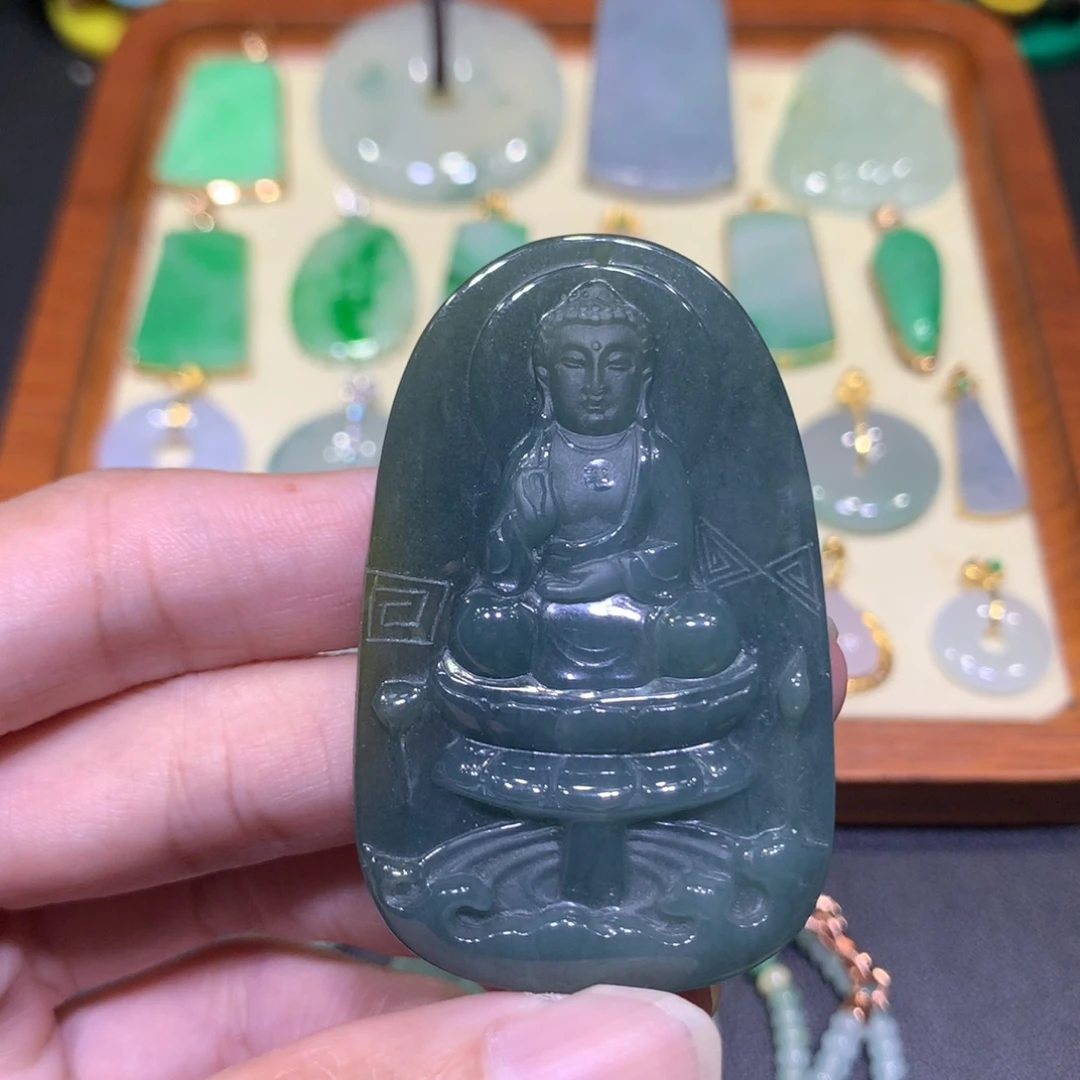 翡翠未镶嵌吊坠(不含链)
