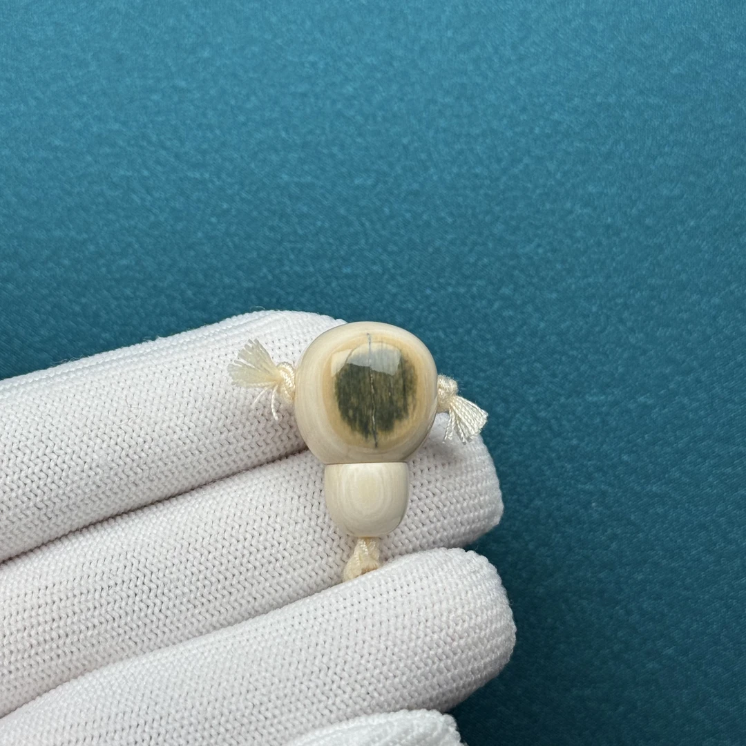 D35-22天然猛犸牙蓝眼睛三通15.8*23.6mm支持复检假一罚十