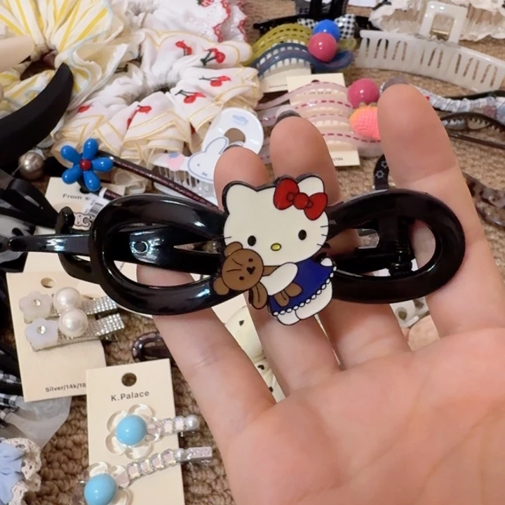 皮质铁合金Kitty扭扭夹
