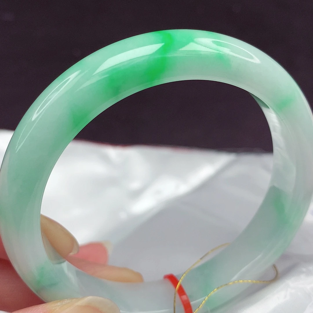 翡翠未镶嵌手镯57圈324