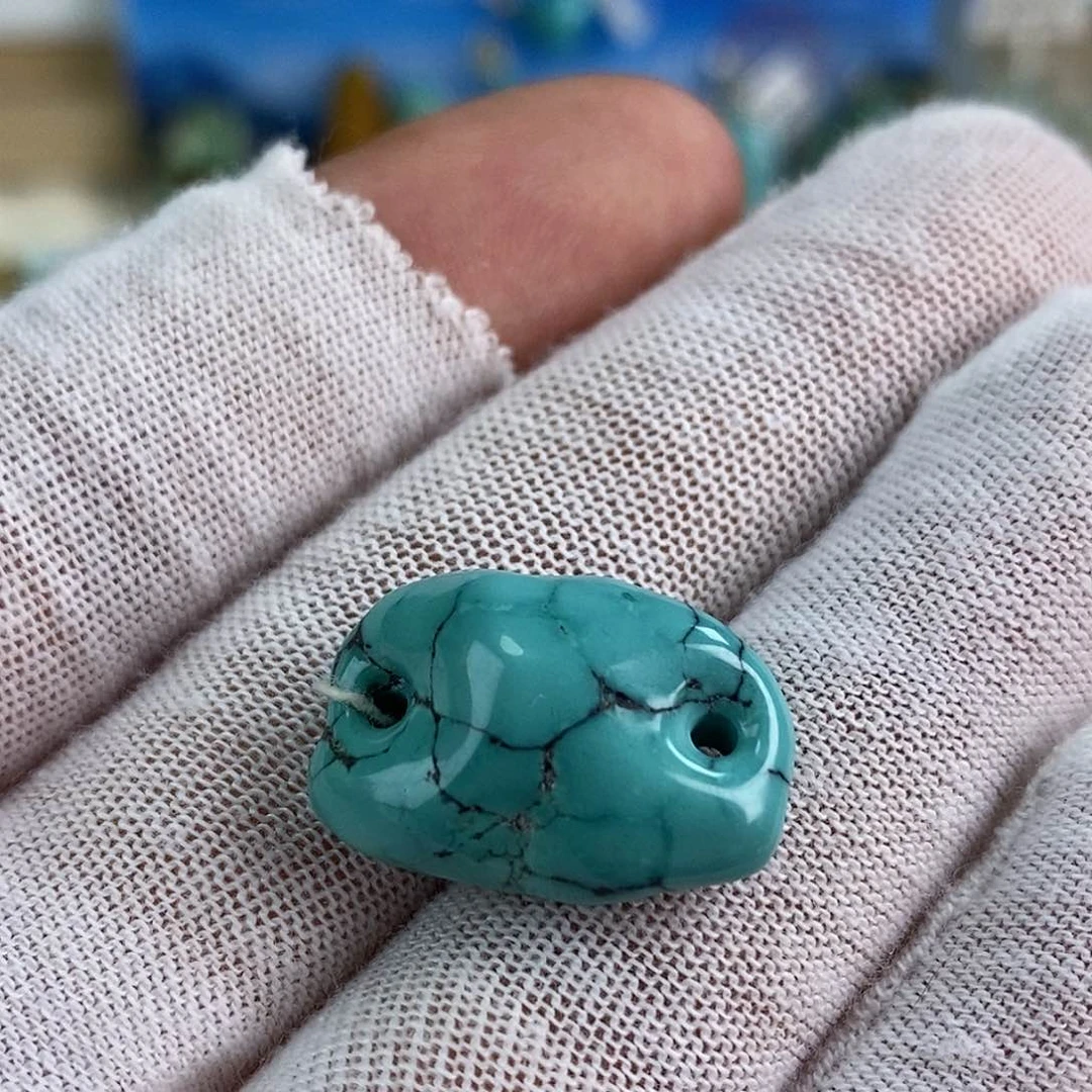 未镶嵌绿松石珠宝奇石15.2×9.8×22