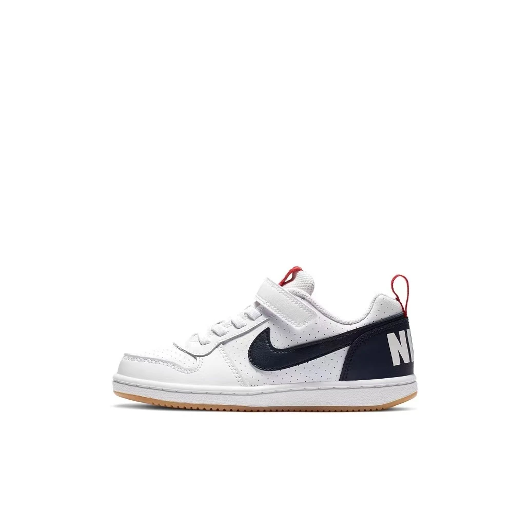 【微瑕】Nike Court Low防滑耐磨平衡低帮板鞋白红蓝中童870025-105