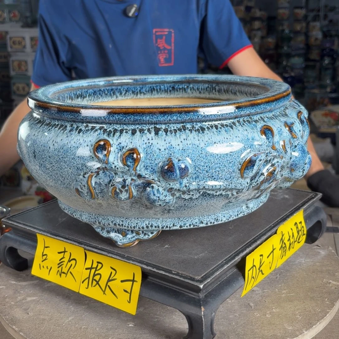 一风堂石湾花盆 内26*12编号084