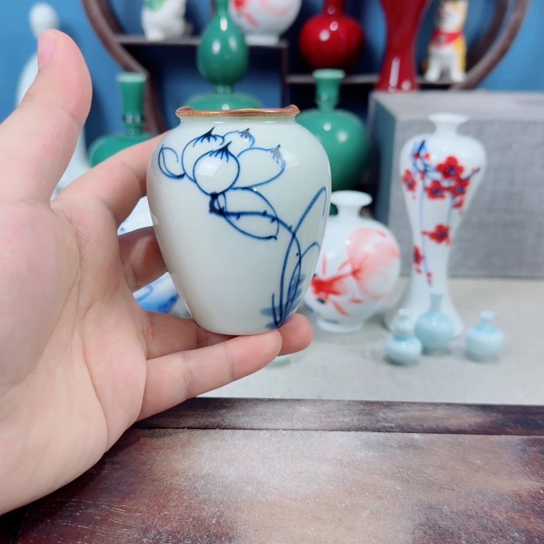 陶瓷手工小花器摆件