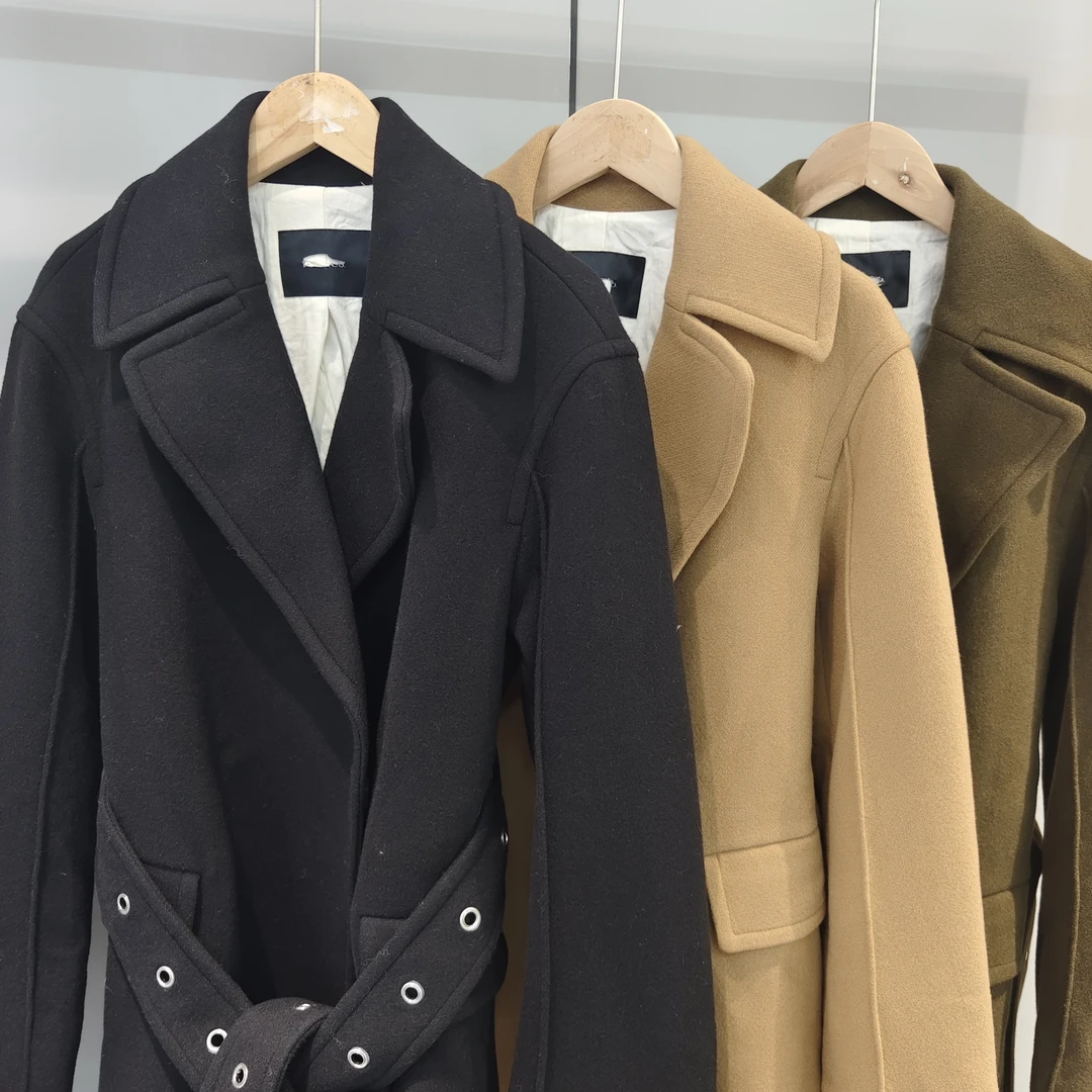 剪标品牌撤柜微瑕疵纯色羊尼大衣OVCX02