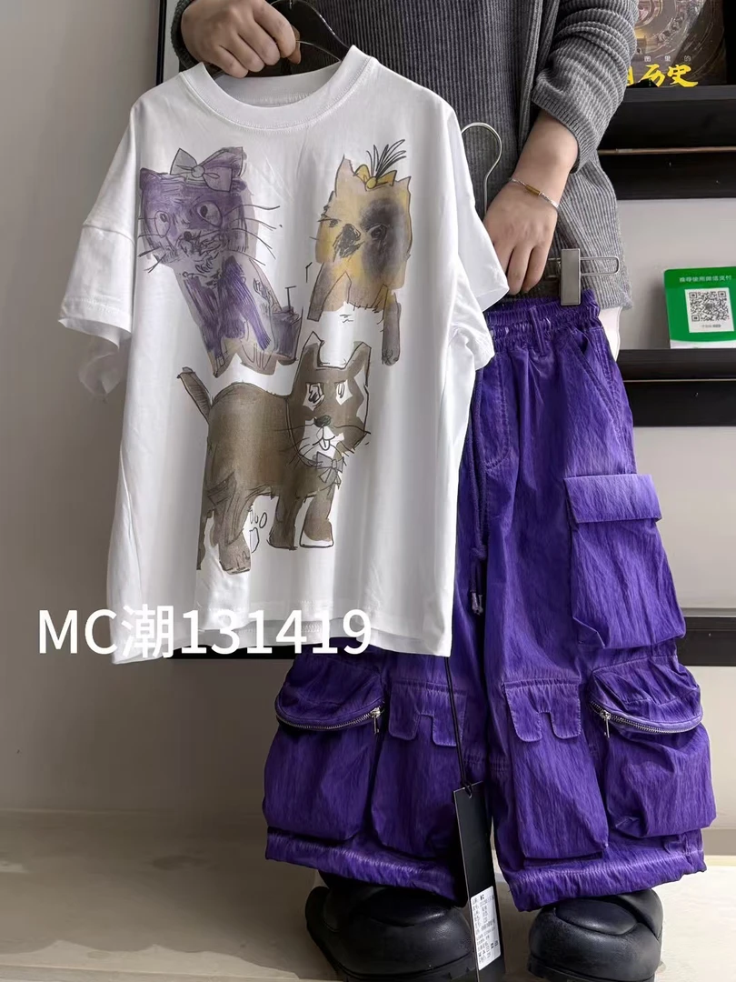 【卡通可爱】蒙蒙潮童2025夏款mc潮短袖中大童潮搭T恤