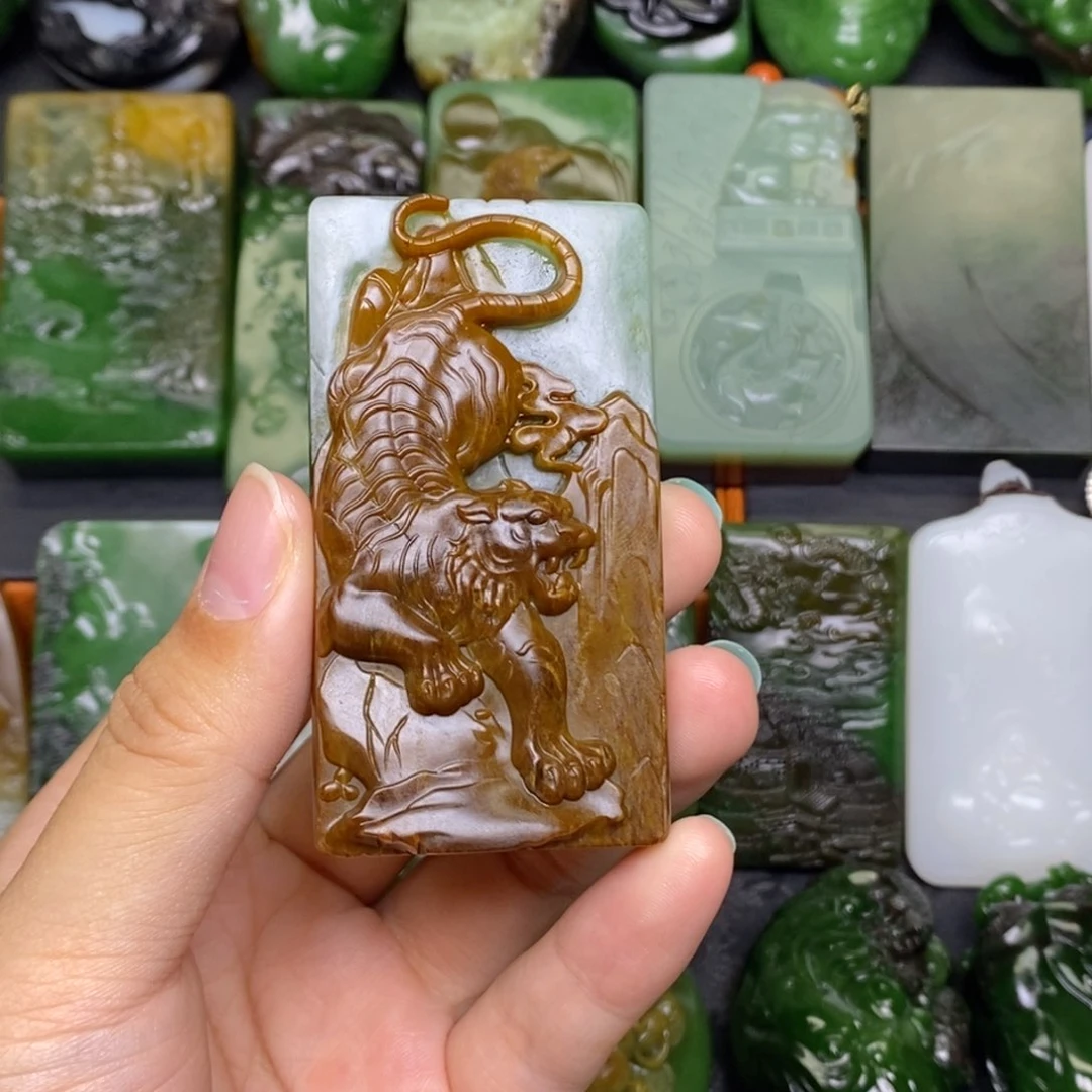 吊坠(不含链)未镶嵌和田玉念***着