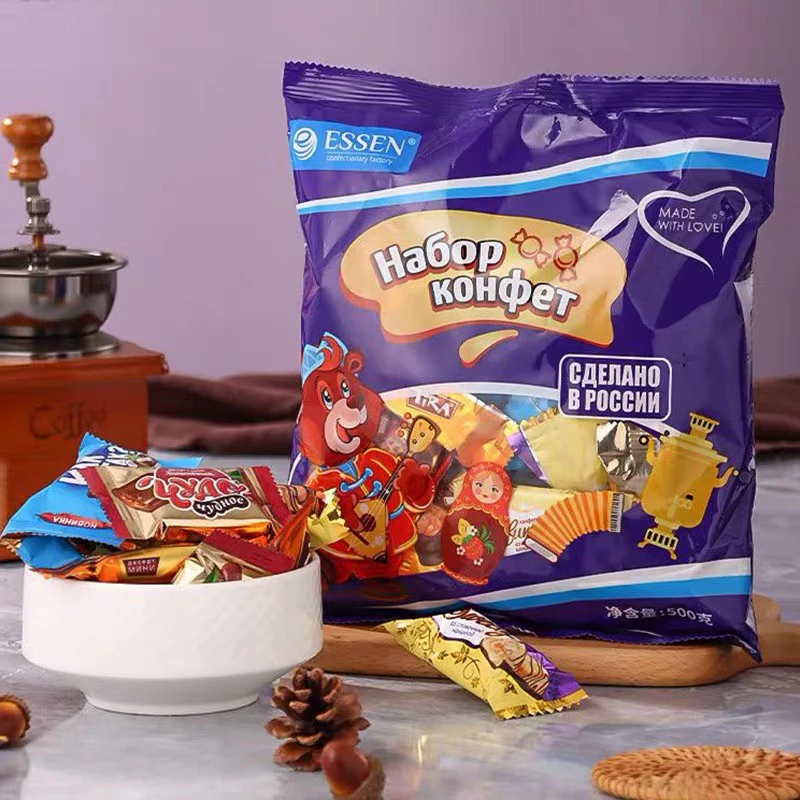 俄罗斯原装进口贵族牌混装巧克力威化糖果