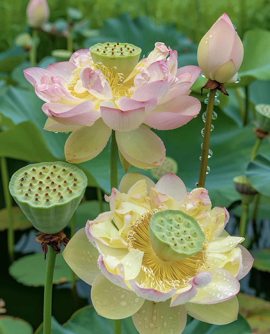 现摘新鲜莲蓬可食用