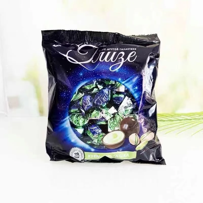 （优品客）俄罗斯进口 拉迈尔牌星空慕斯巧克力球（开心果味）500