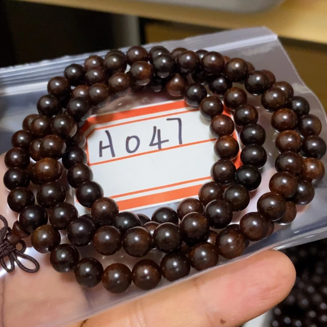 檀香紫檀（小叶紫檀）手串/手链0.8X108 黑。微瑕