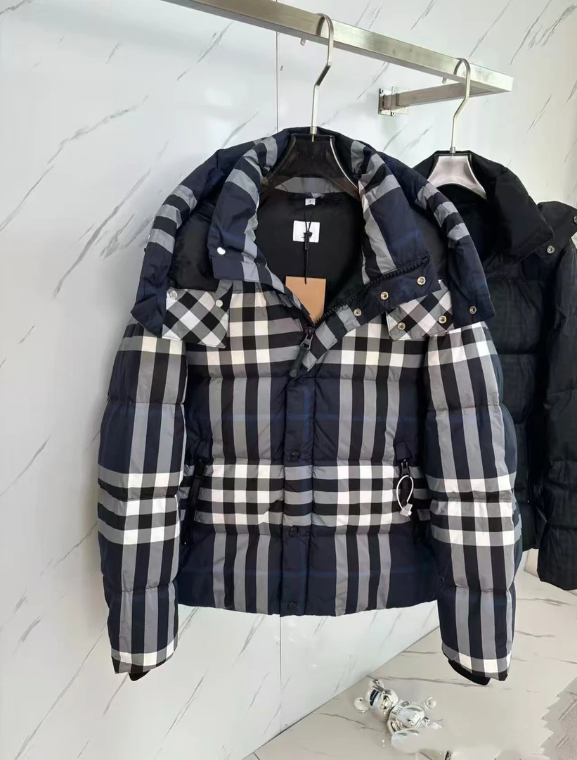 【今日上新】蓝黑格子条纹 保暖外套#BR02款