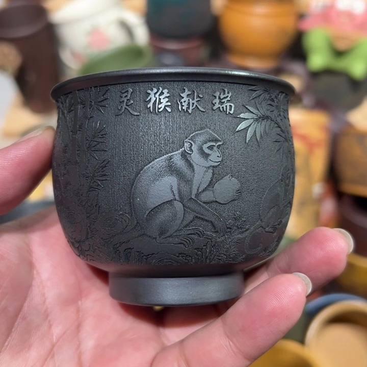 紫砂茶杯宜兴紫砂主人杯