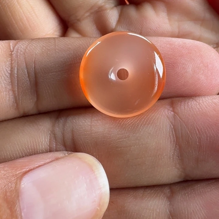 南红玛瑙平安扣未镶嵌