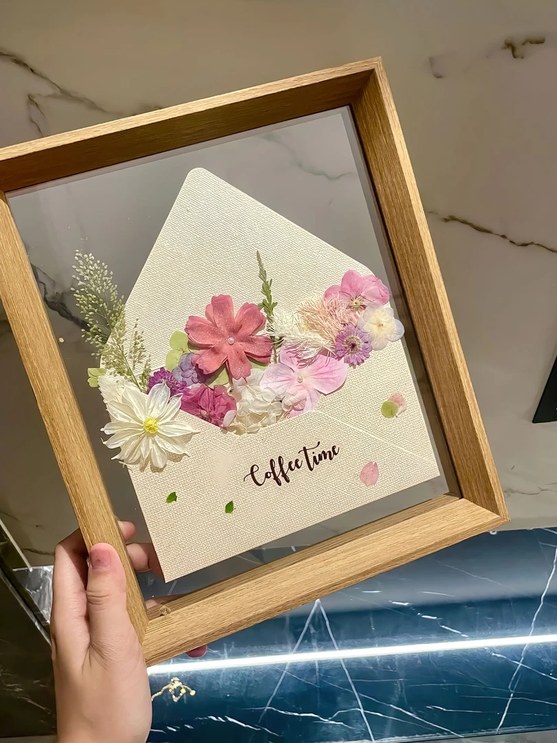 春日来信diy干花压花信封贺卡整套材料包小红书同款闺蜜生日礼物