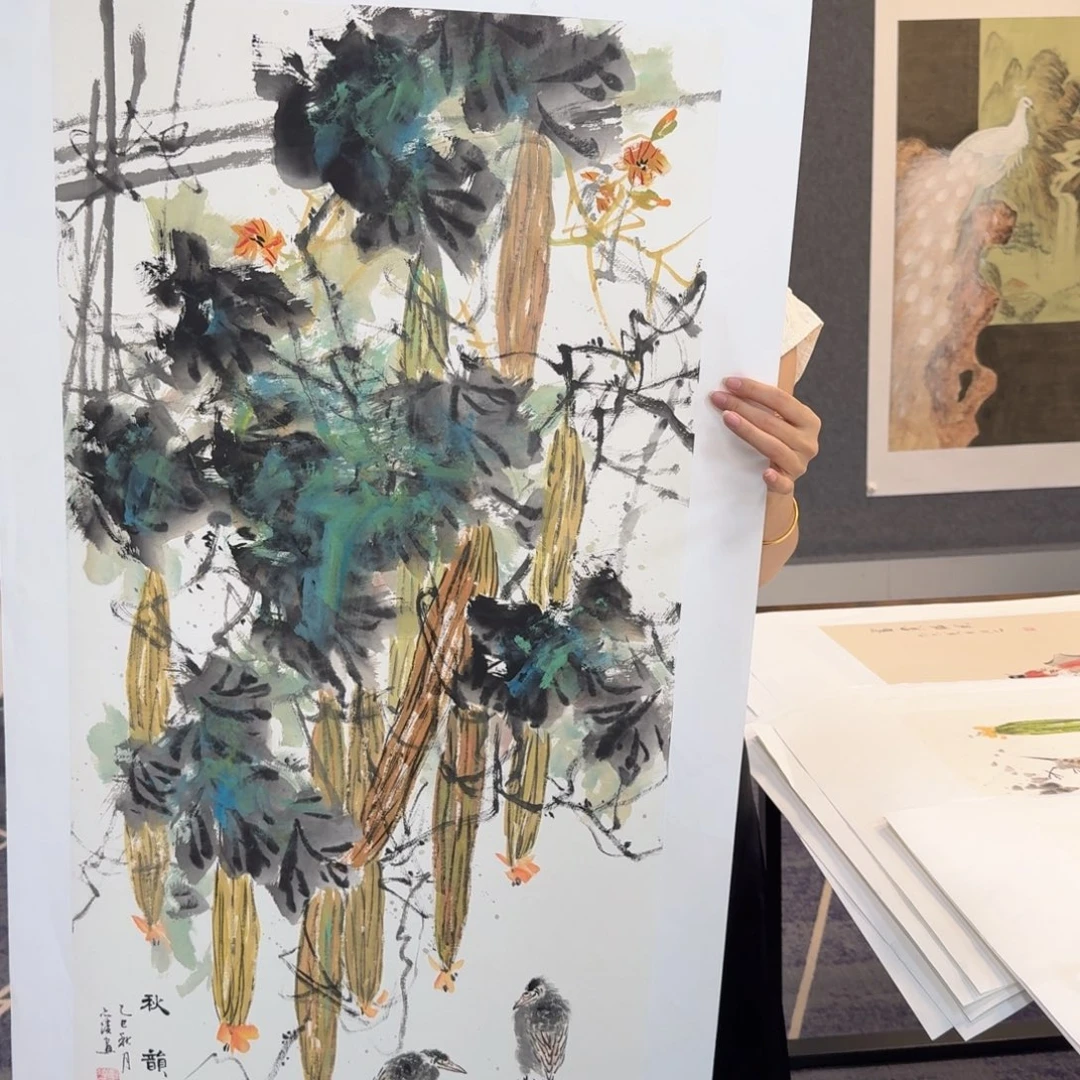 国画国画作品山水花鸟