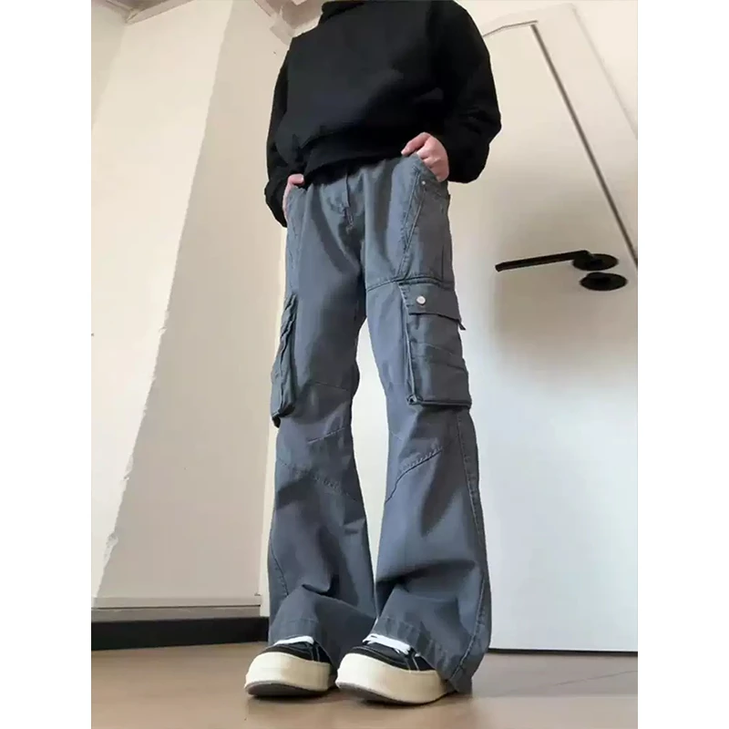 布老哥工装裤男款春季直筒cleanfit裤子美式高街牛仔裤宽松阔腿裤