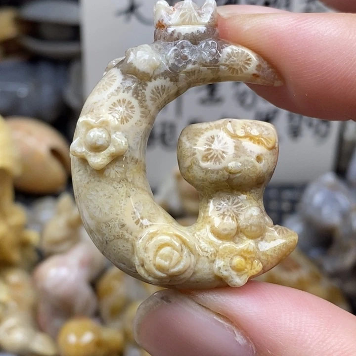 硅化珊瑚（珊瑚玉）未镶嵌颈饰