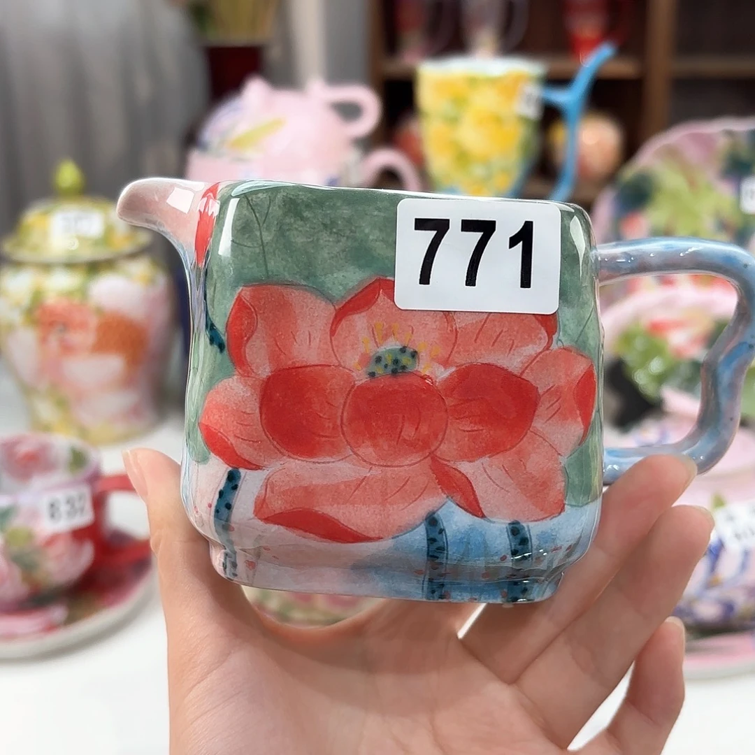 景德镇手绘高温釉下彩陶瓷茶具