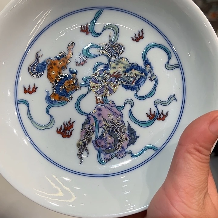 原矿老派斗彩描金壶承