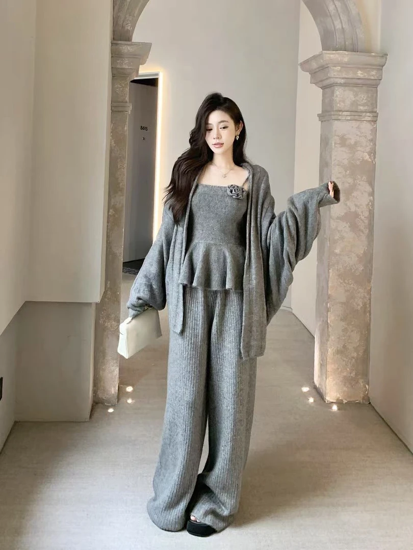 1088慵懒风少女风千金风时尚套装老钱风休闲风轻熟风