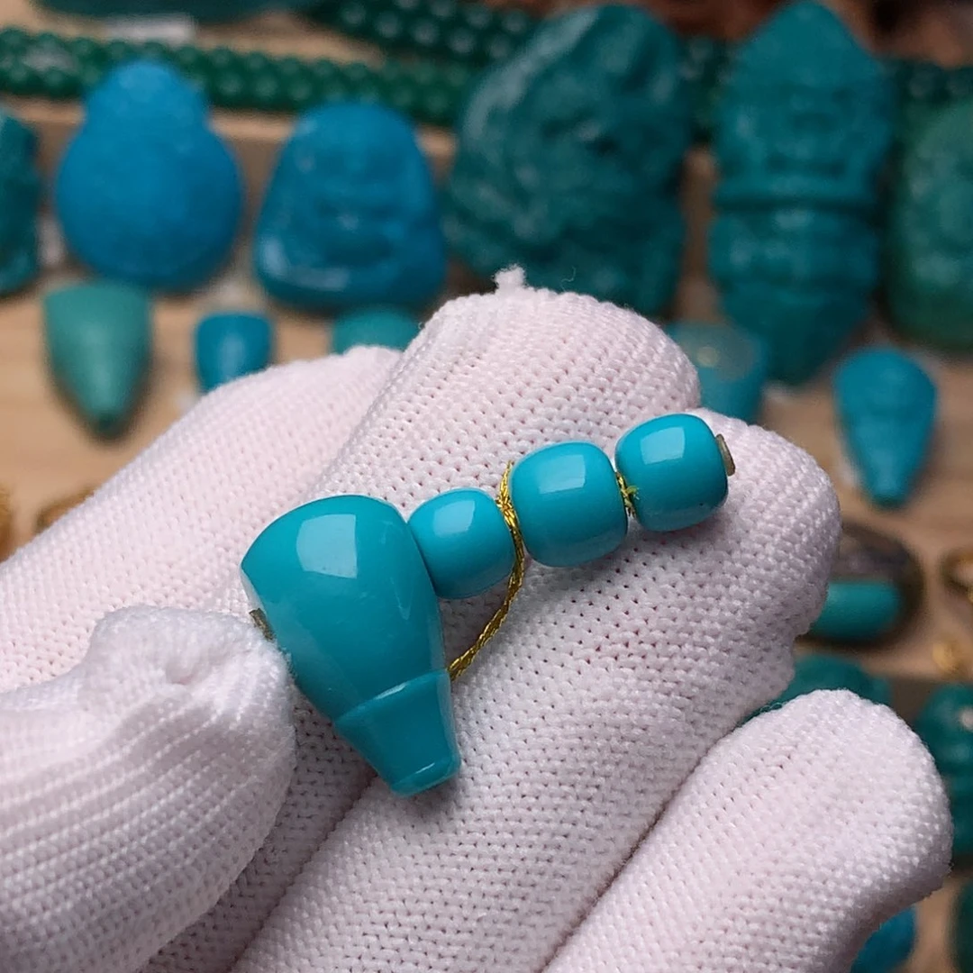 未镶嵌绿松石珠宝奇石7mm