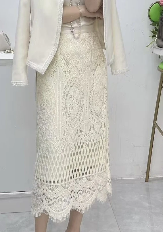 【花田定制】设计师款水溶蕾丝半裙