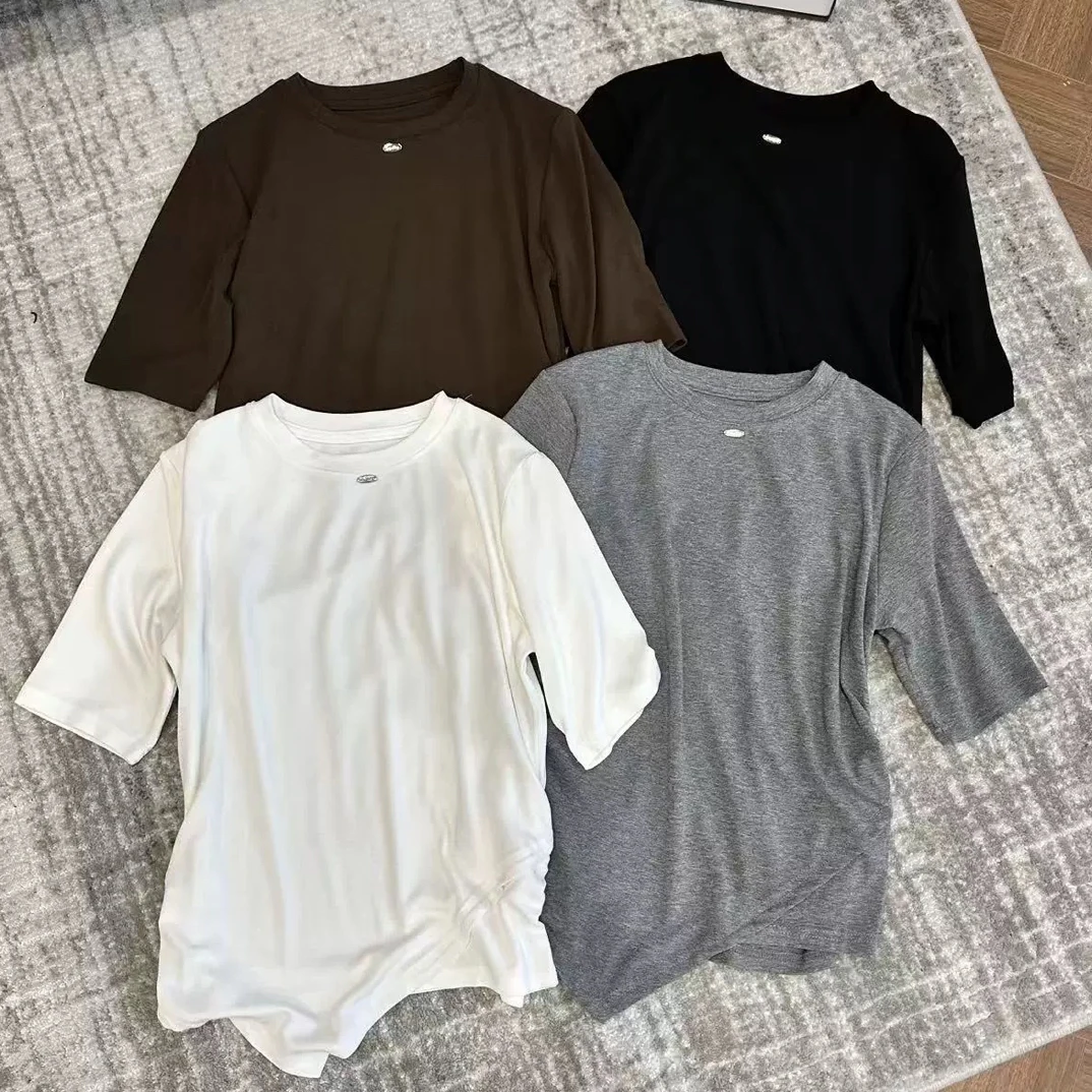 【小白姐姐】2610特色下边斜边显瘦T