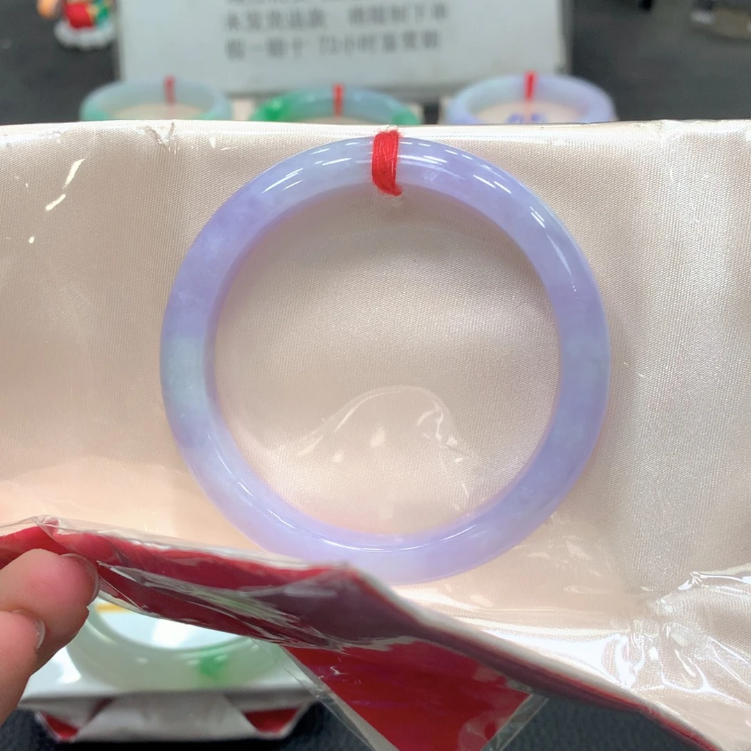 翡翠未镶嵌手镯54正