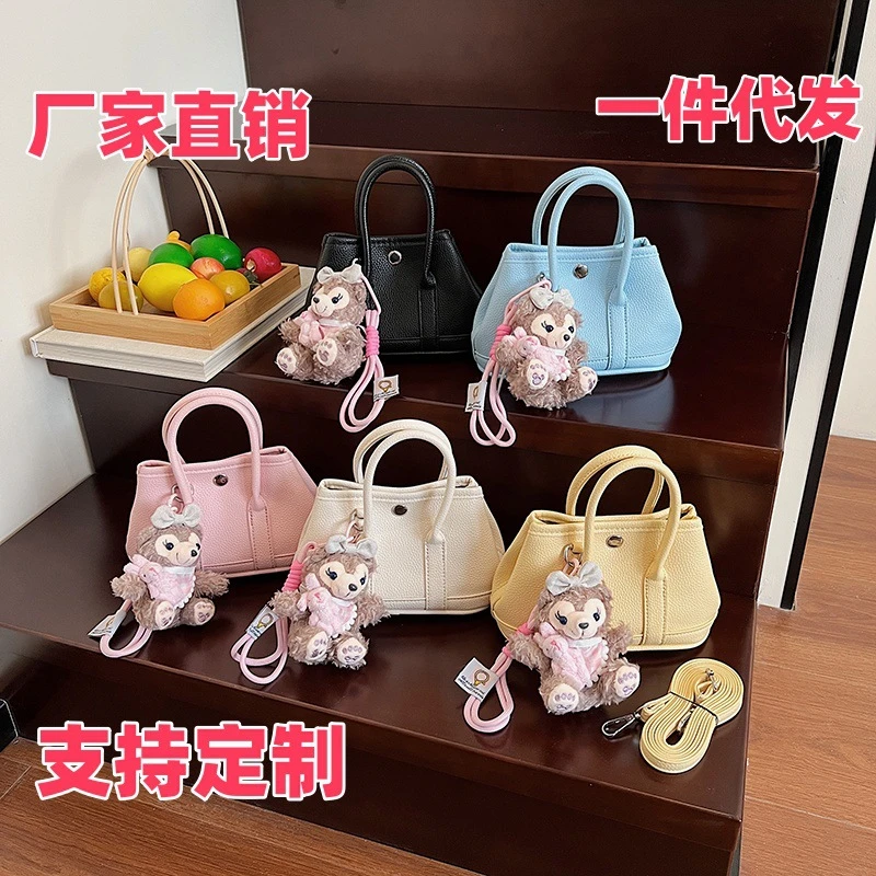 2025新款轻奢小号手提托特包荔枝纹牛皮百搭高级感真皮迷你花园包