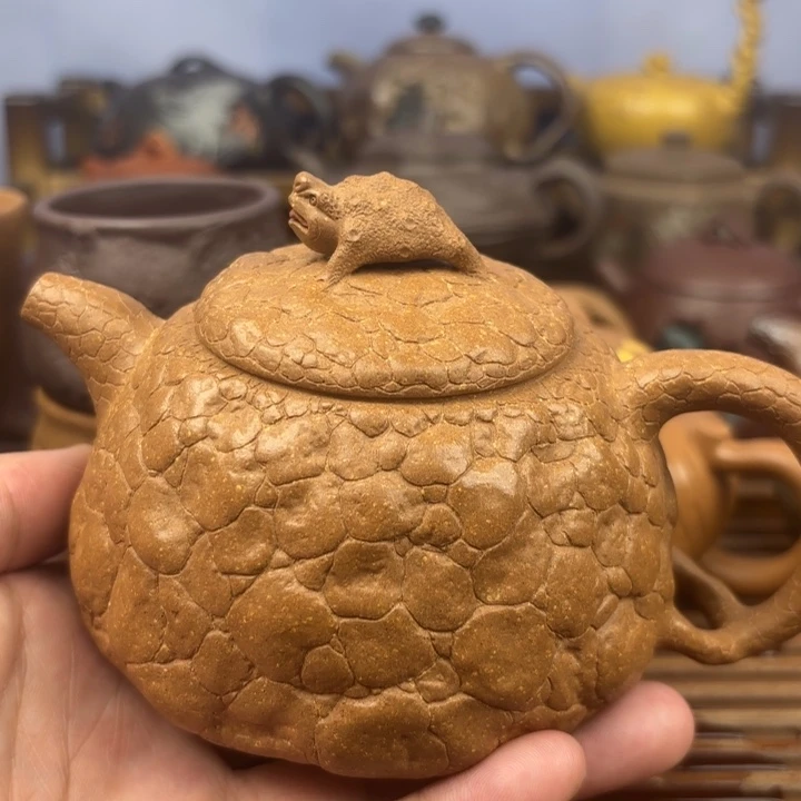 茶壶紫砂金蝉供春老段泥原矿260c