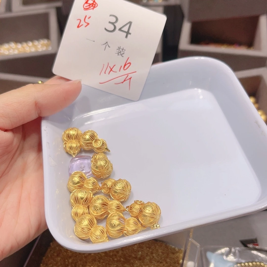 紫晶珠宝半成品银S925镀金镶嵌34