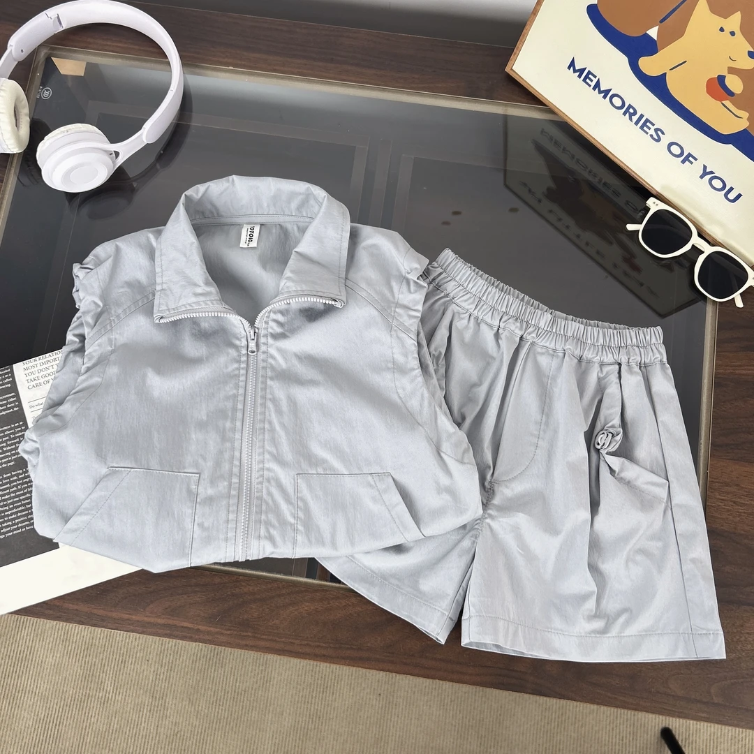 男童夏款休闲简约速干套装BMX25807