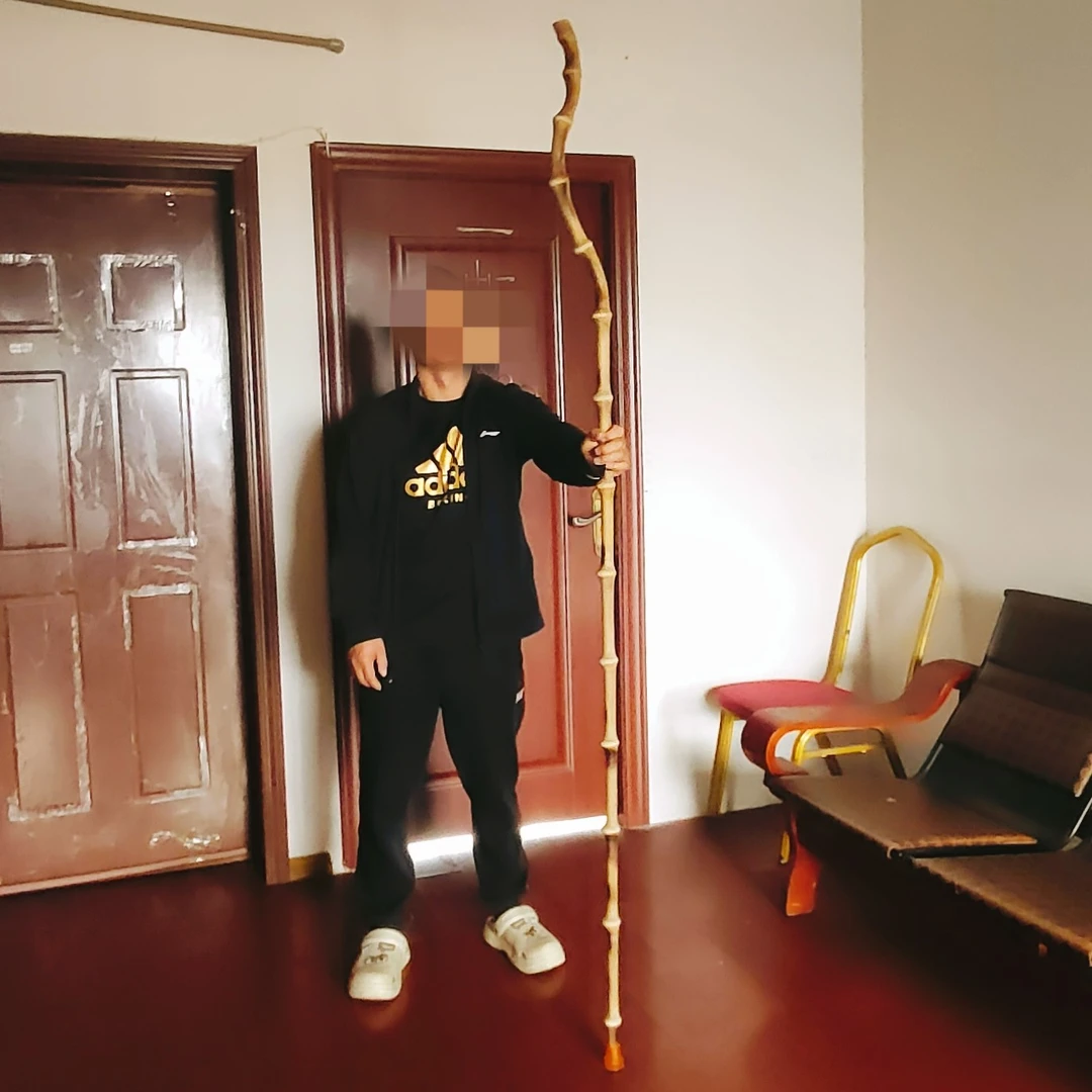 异形竹杖登山杖徒步拍摄装饰品高1米8到2米2之间直径2.8左右