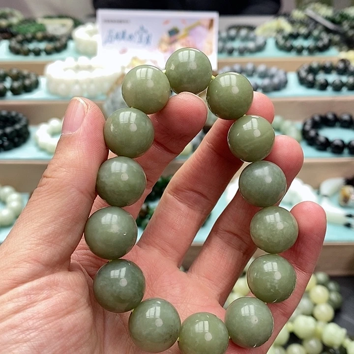 和田玉手链未镶嵌路**右