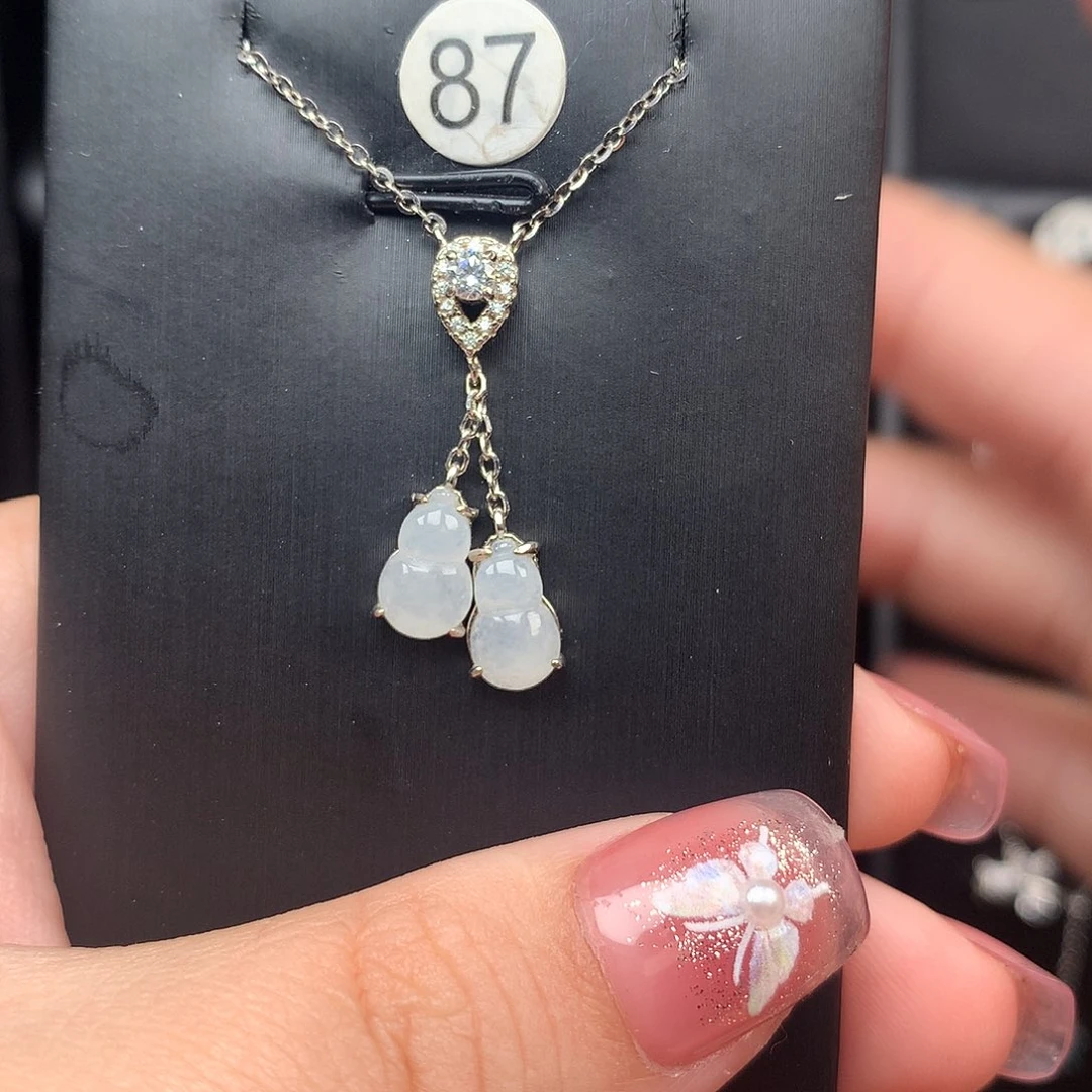 翡翠银S925镶嵌颈饰