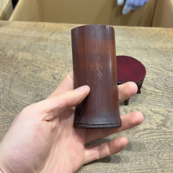 小***雀竹般若中古美术工艺品