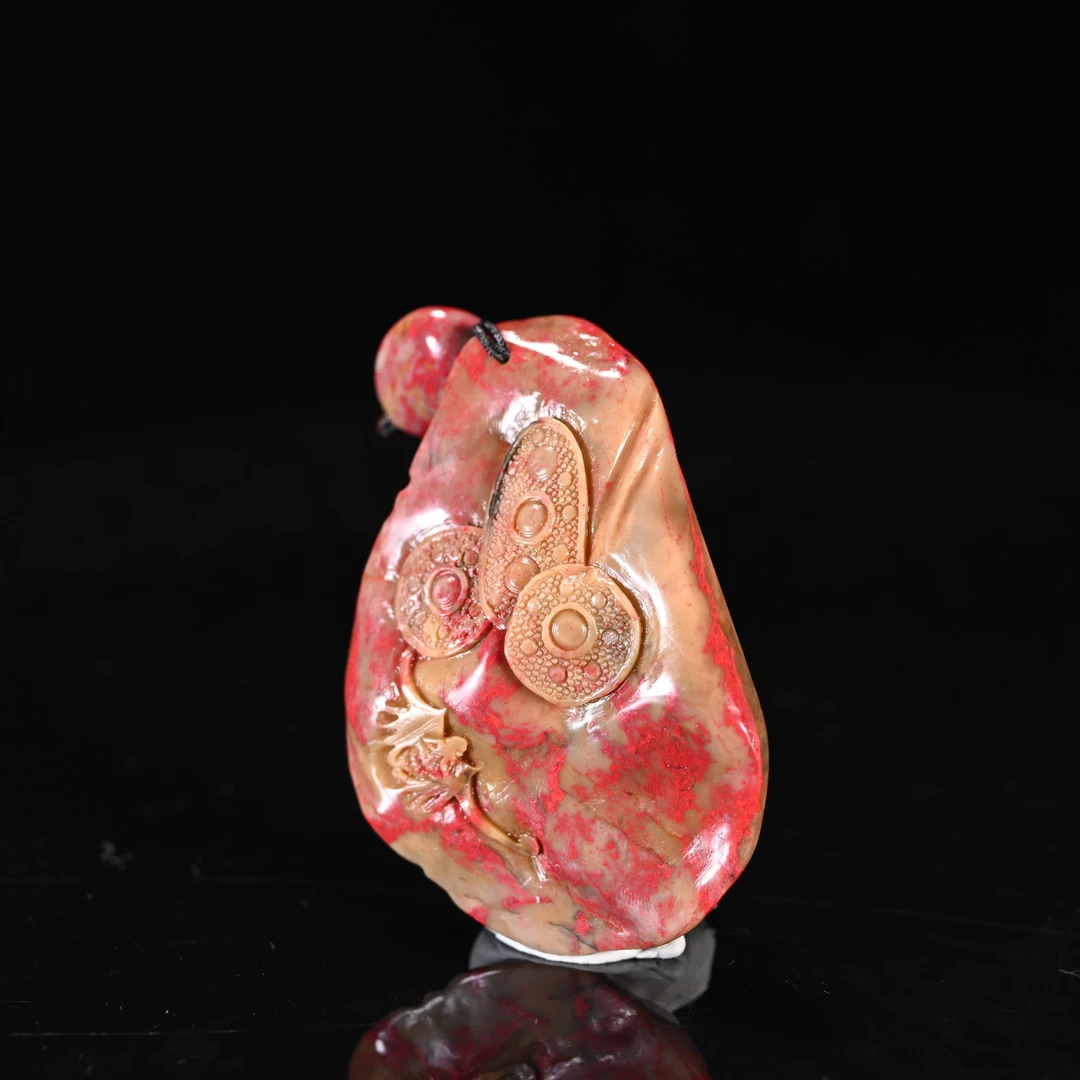 Lot8853 2510170183鸡血石昌化福在眼前挂件/保利