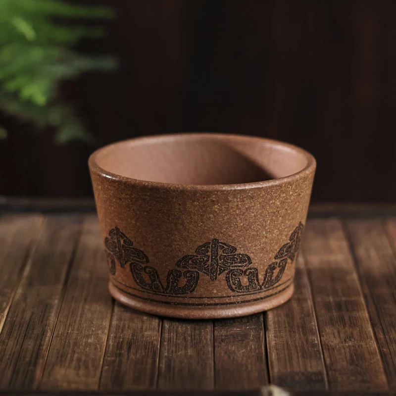 【老王】刻绘杯（宜兴T0040）