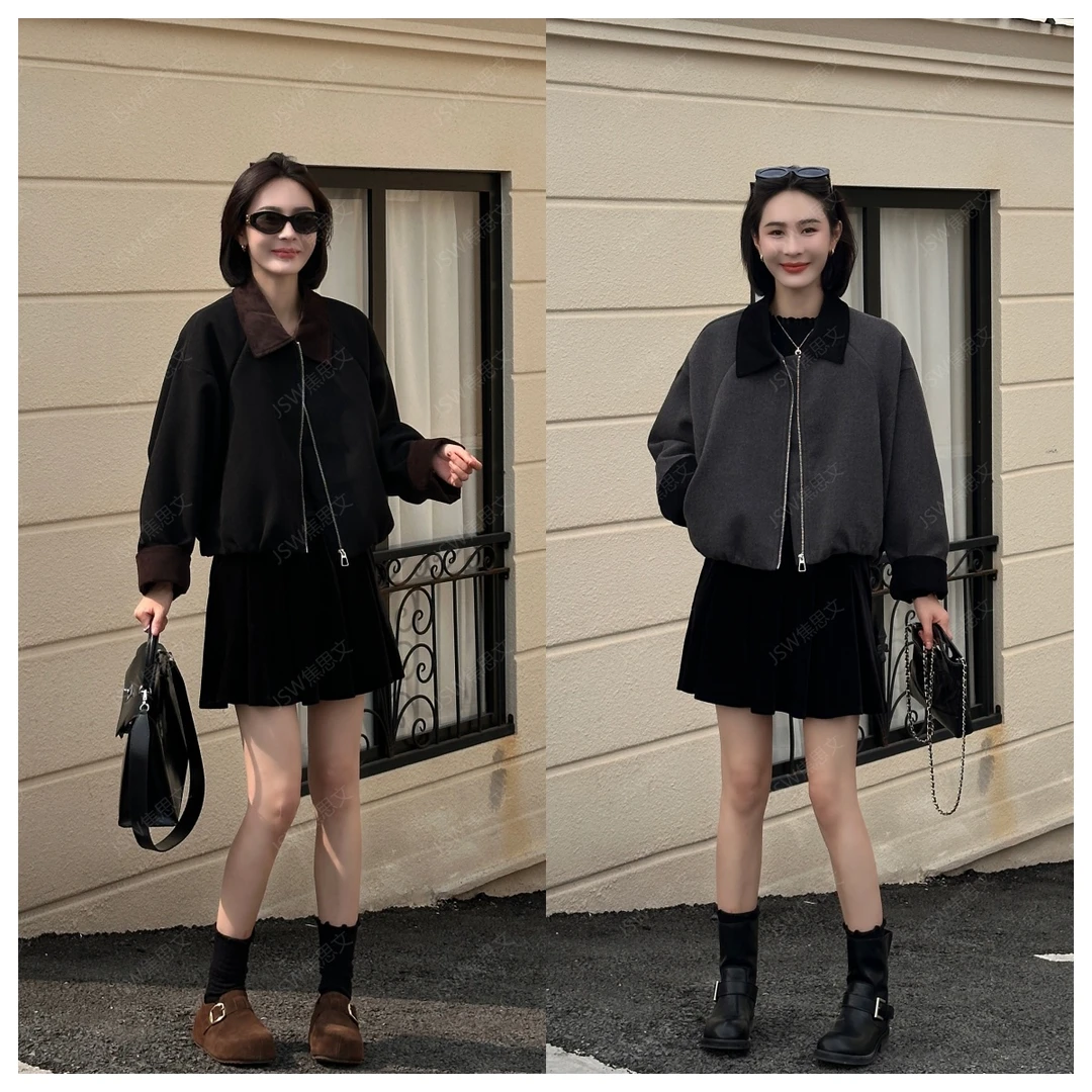 焦思文 冬季时尚休闲洋气宽松百搭羽绒短外套251009Y2