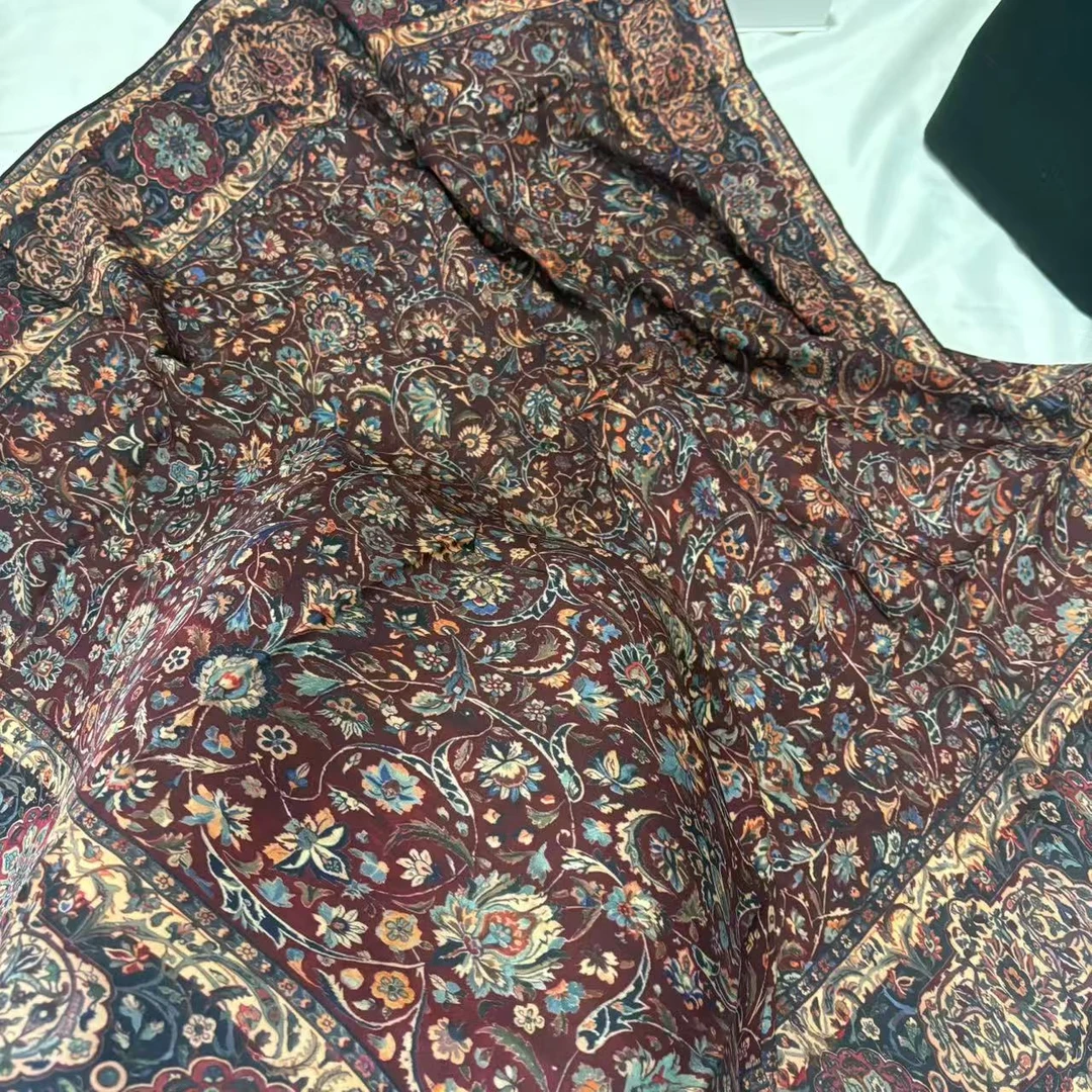 110鬼皱薯莨方巾- 谷雅典韵 106cm丝巾