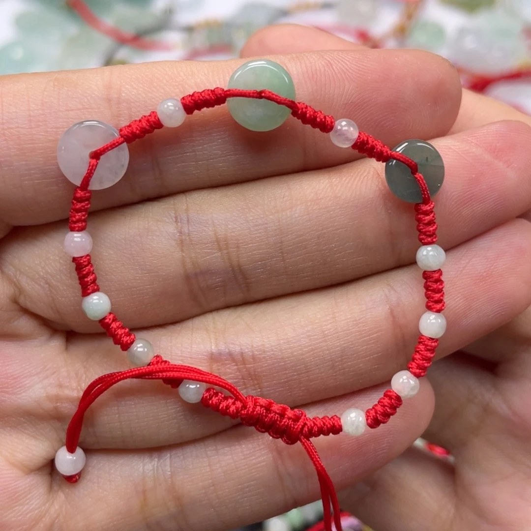 翡翠挂件未镶嵌脚链