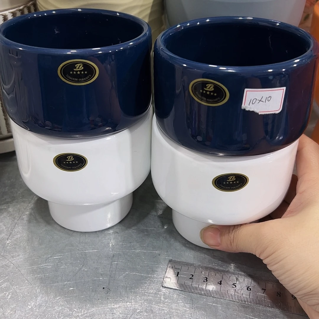 外贸尾单陶瓷花盆凑10米包邮