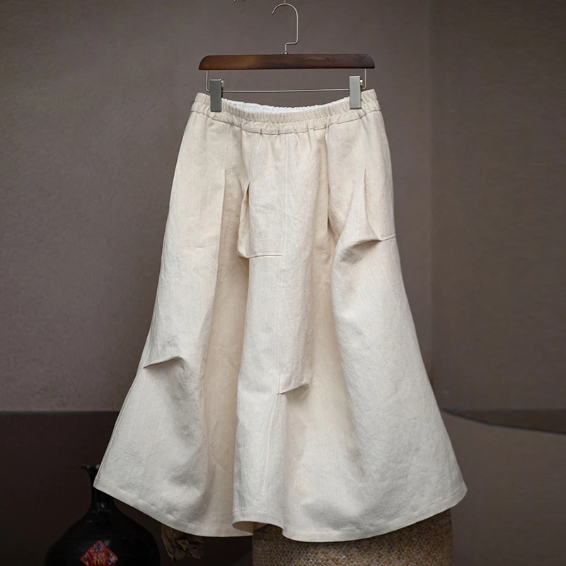 youyuansu/幽元素原创女装休闲宽松中式文艺半身裙
