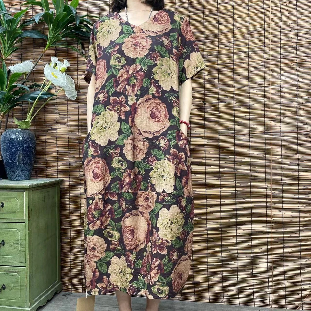 2228新款春夏气质优雅减龄显瘦连衣裙QZ